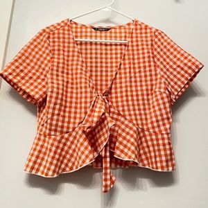 Orange Picnic Blanket Blouse